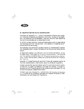  Ford FIESTA El manual del propietario