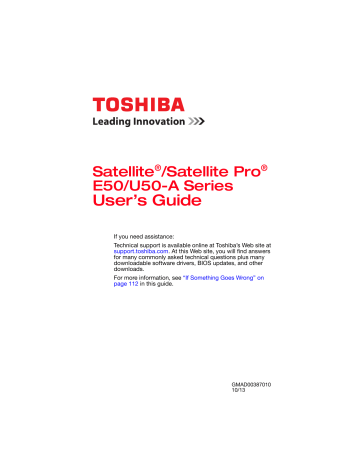 Toshiba E55T-AST2N01 Laptop User Guide | Manualzz