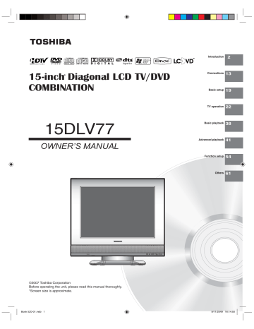 Toshiba 15DLV77B Television User Guide | Manualzz