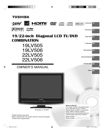 Toshiba 22lv506 Television User Guide 