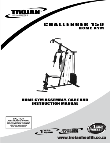 Trojan challenger 150 home best sale gym exercises