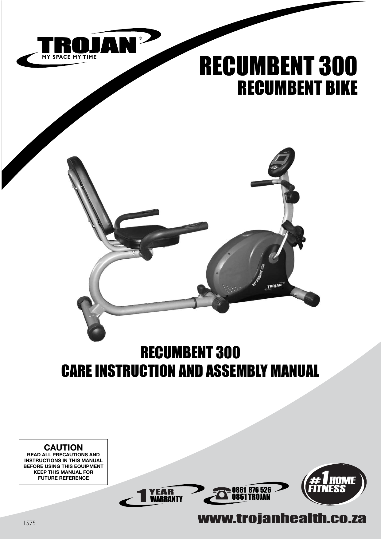 Trojan Recumbent 300 Owner s Manual Manualzz