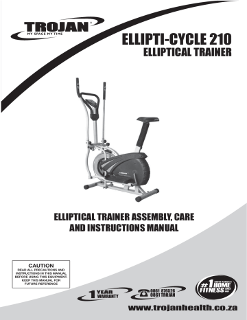 Trojan Ellipti Cycle 210 Owner s Manual Manualzz