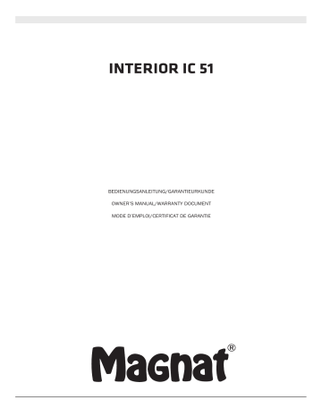 Magnat Audio Interior IC 51 Owner's Manual | Manualzz