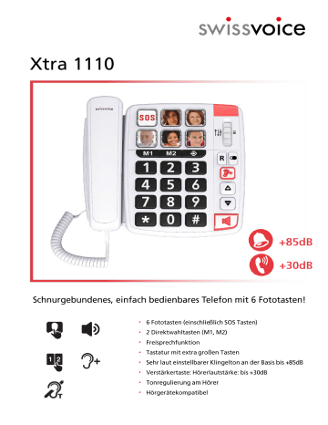 Swissvoice Xtra 1110 Datasheet | Manualzz