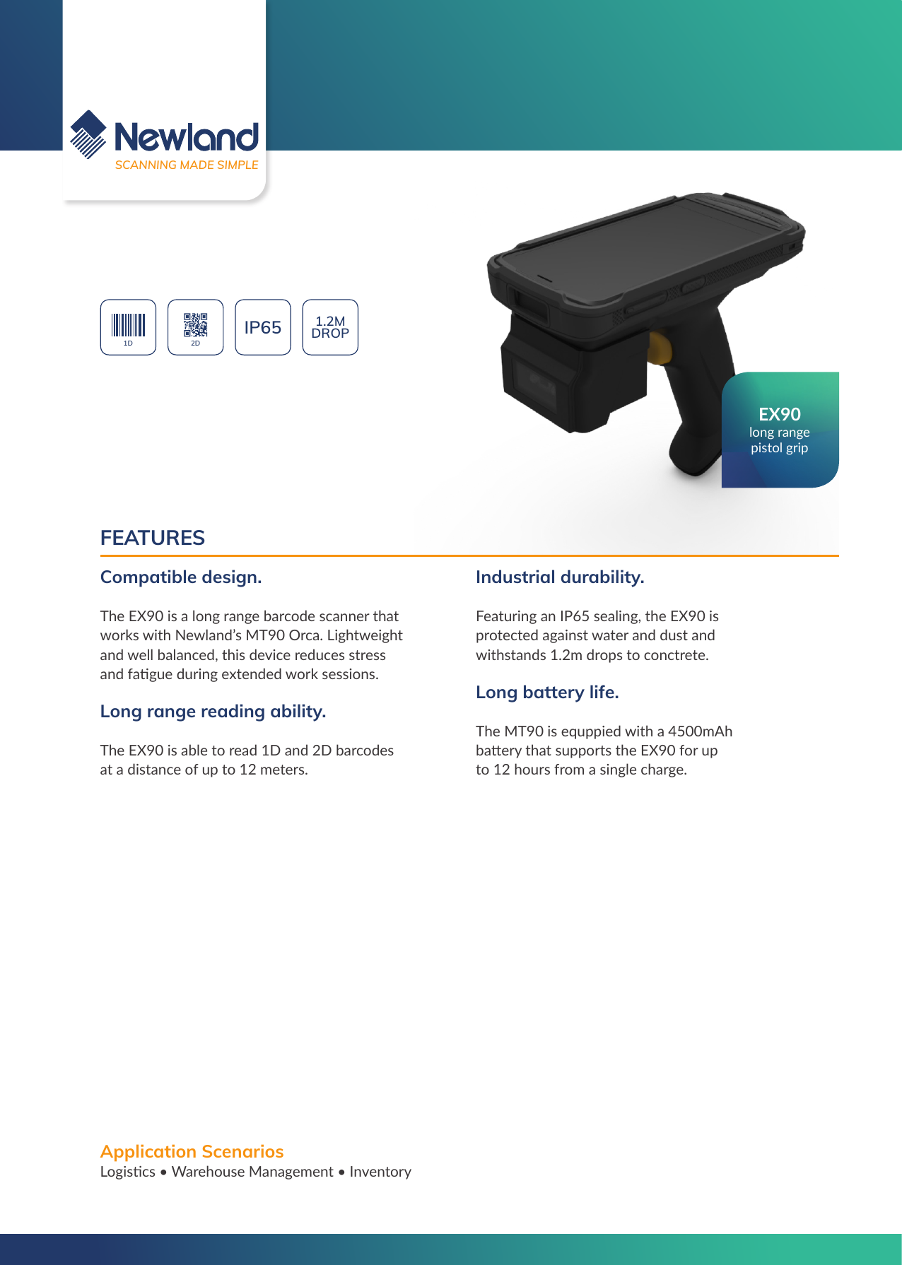 Newland Mt90 Orca Ii Mobile Computer Datasheet Manualzz