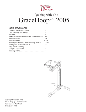 Grace Company The Grace Hoop2 Instructions Manualzz