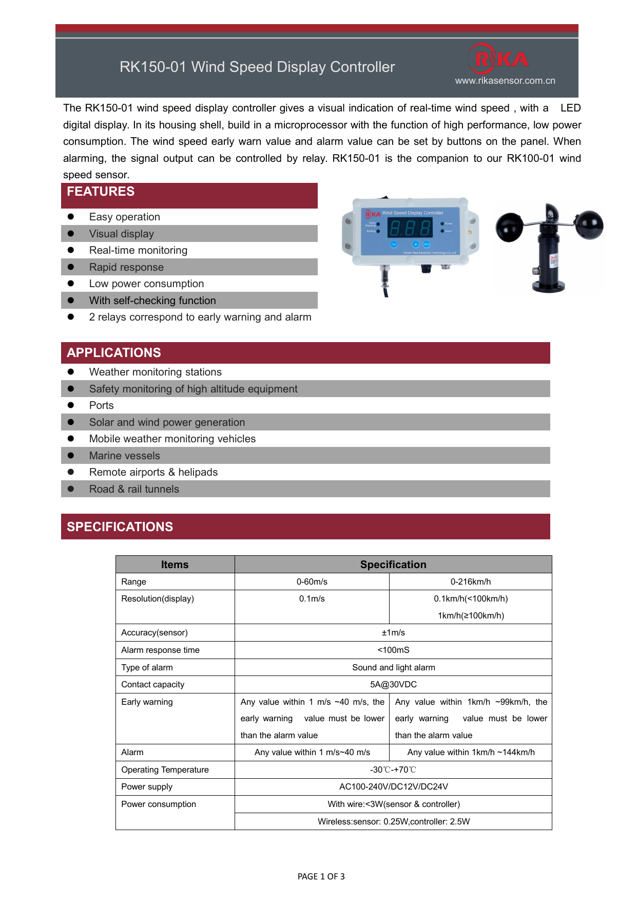 Rika Rk150 01 Specification Manualzz