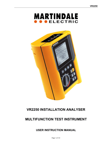 Calculation And Phase Sequence Indicator. Martindale Vr2250 18th 