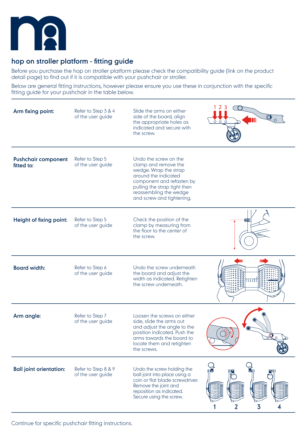 Mothercare Hop On Stroller Board User Guide Manualzz