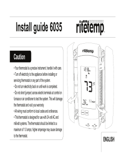 RiteTemp 6035 - Installation guide, Operating instructions, User guide