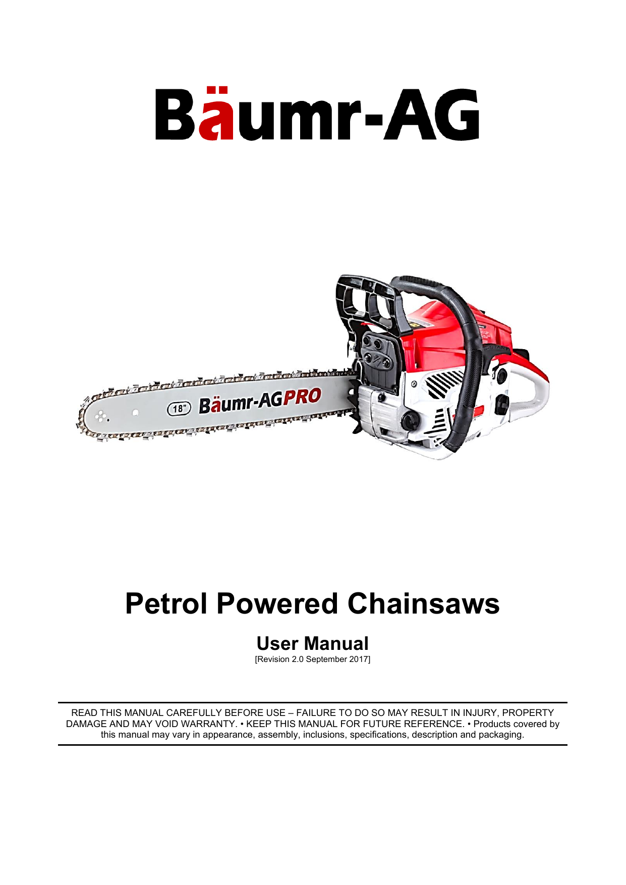 Image of Baumr-AG SX76 chainsaw website