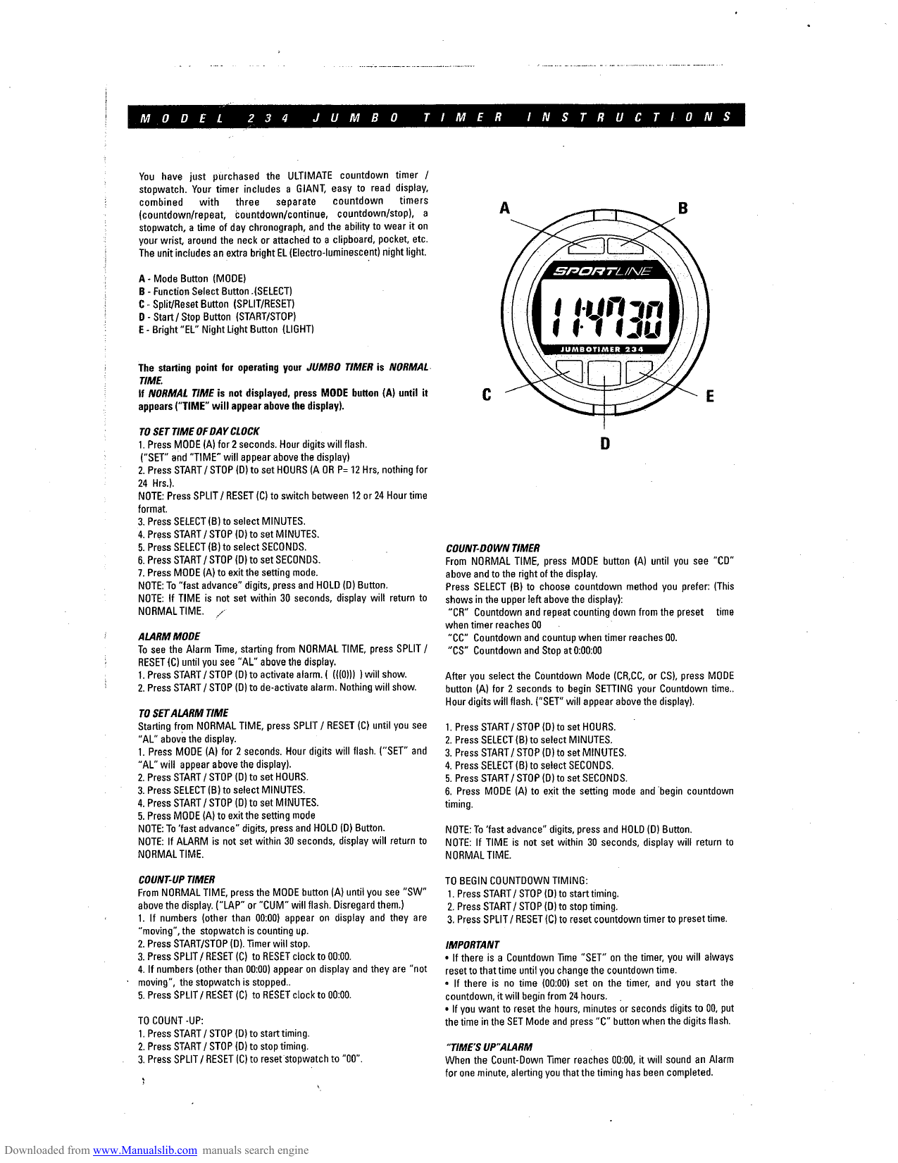 Champion sports hotsell watch instructions