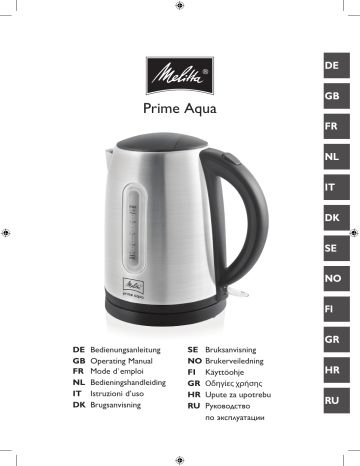 Melitta PRIME AQUA 1018-02 kettle Operating instrustions | Manualzz