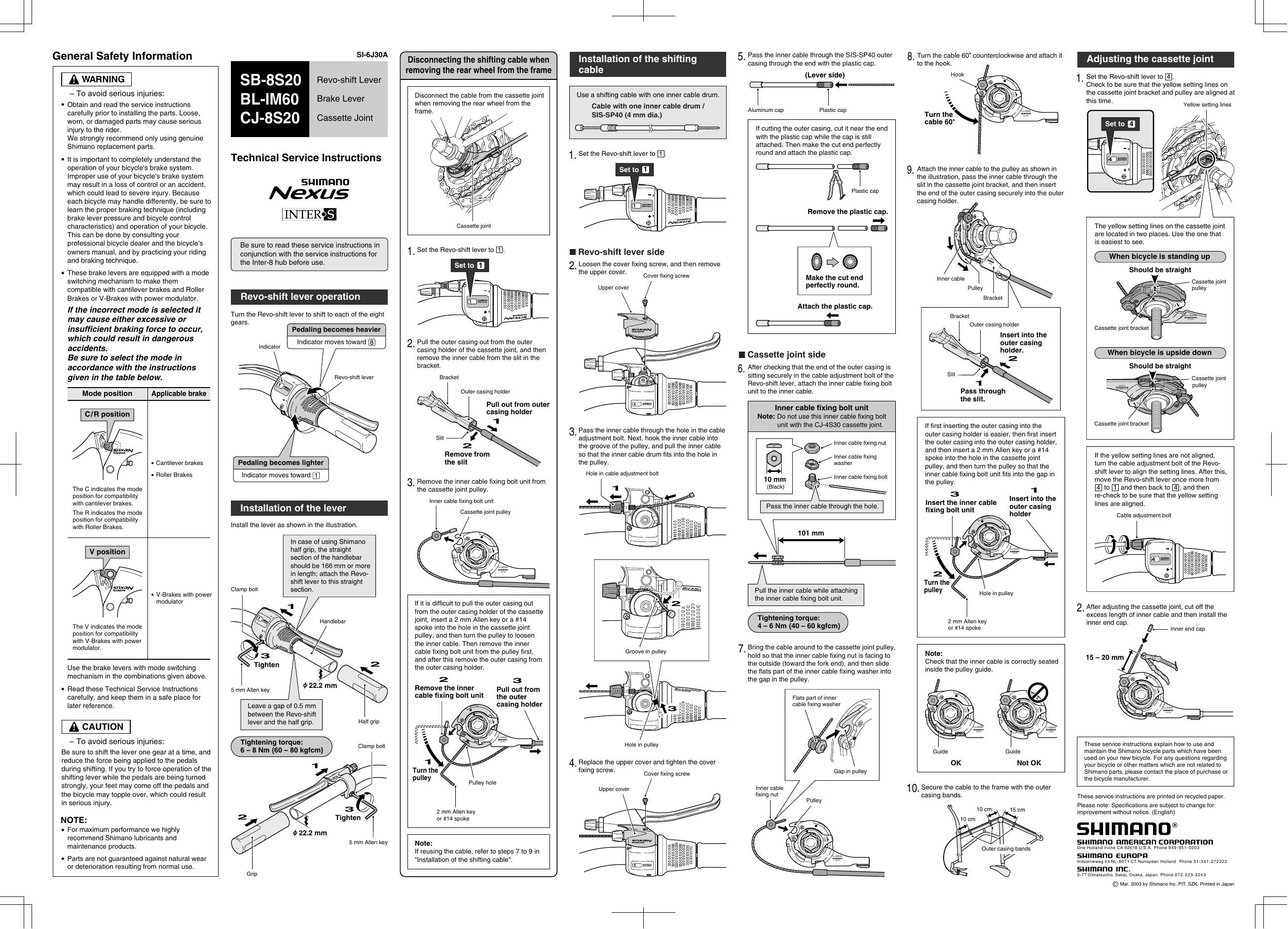 Shimano revoshift online manual