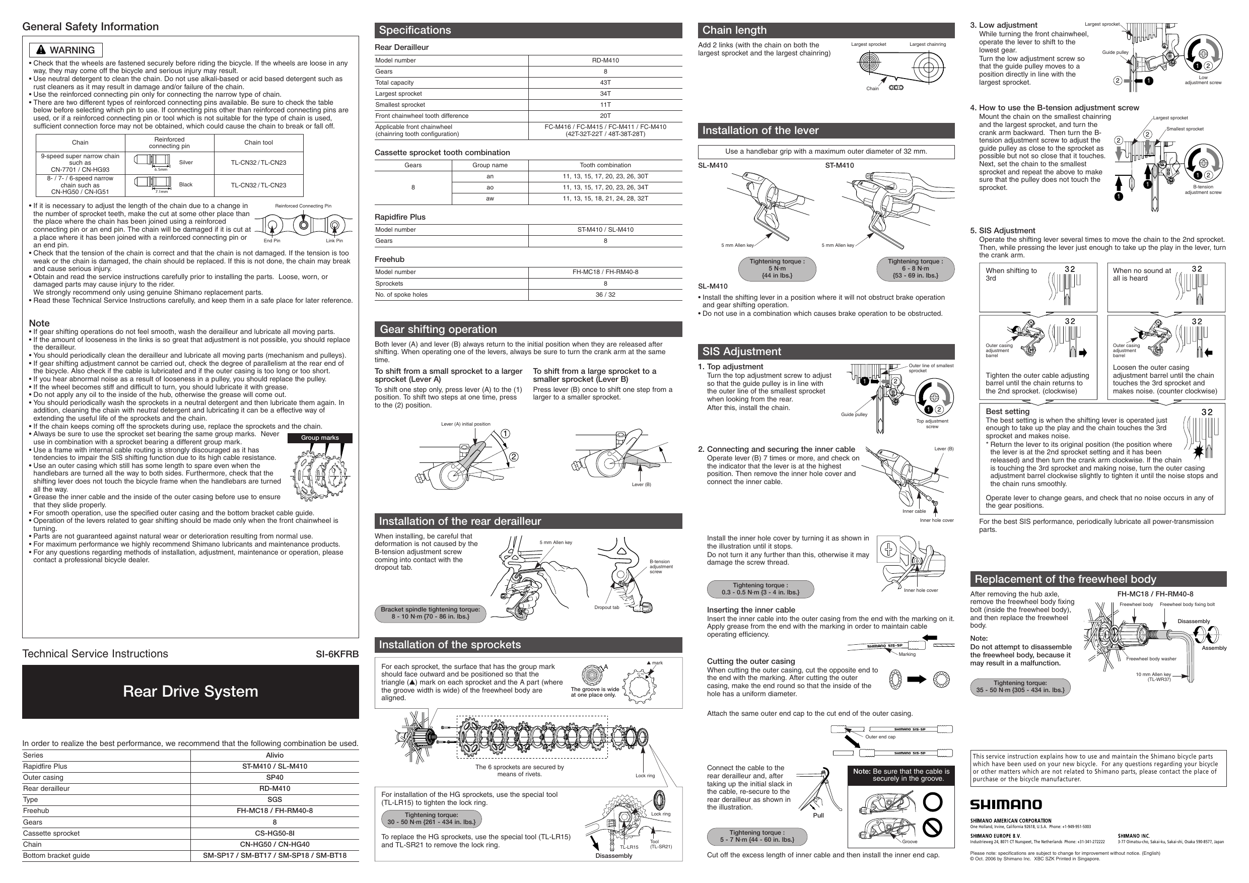 shimano alivio shifter manual