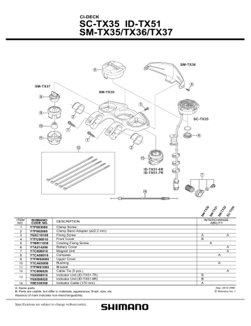 Shimano SM-TX36 Exploded View | Manualzz