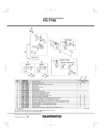 shimano fd 7700