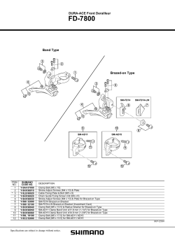 Shimano FD 7800 Service Instructions User manual manualzz