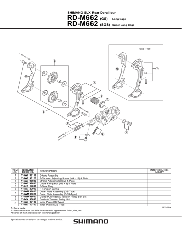 shimano rd m662 slx