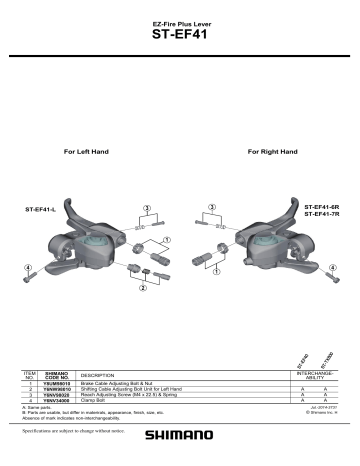 Как разобрать моноблок shimano st ef41 6r