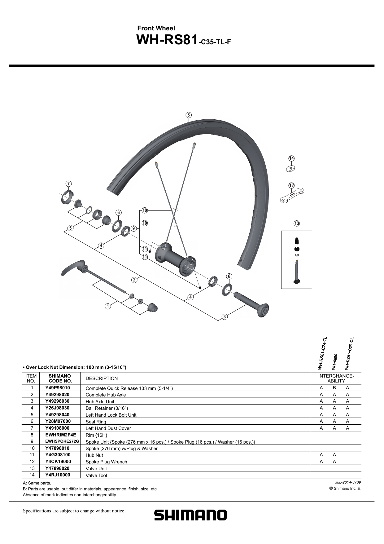 Shimano Wh Rs81 C35 Tl User Manual Manualzz