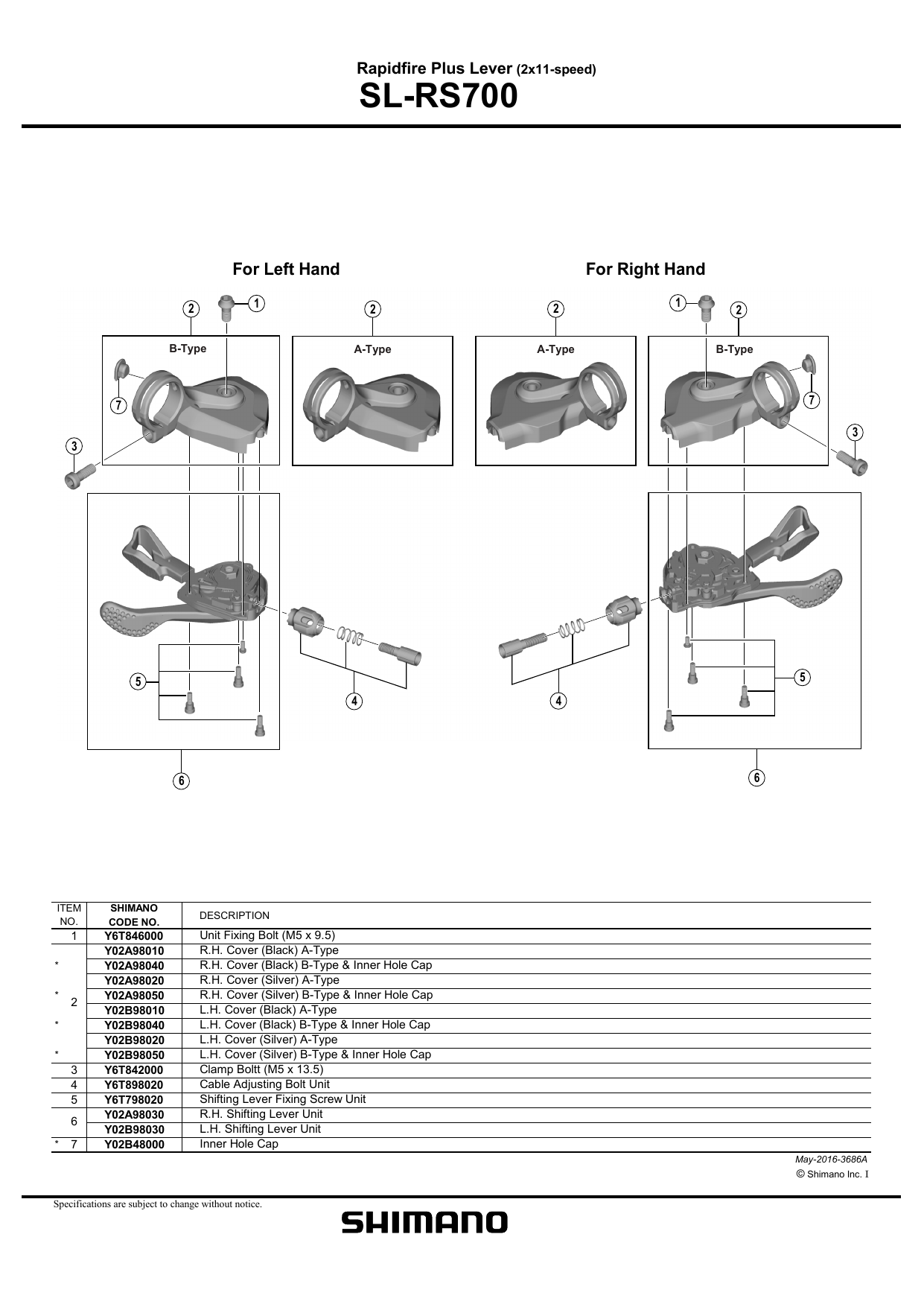 shimano rs700 shifters