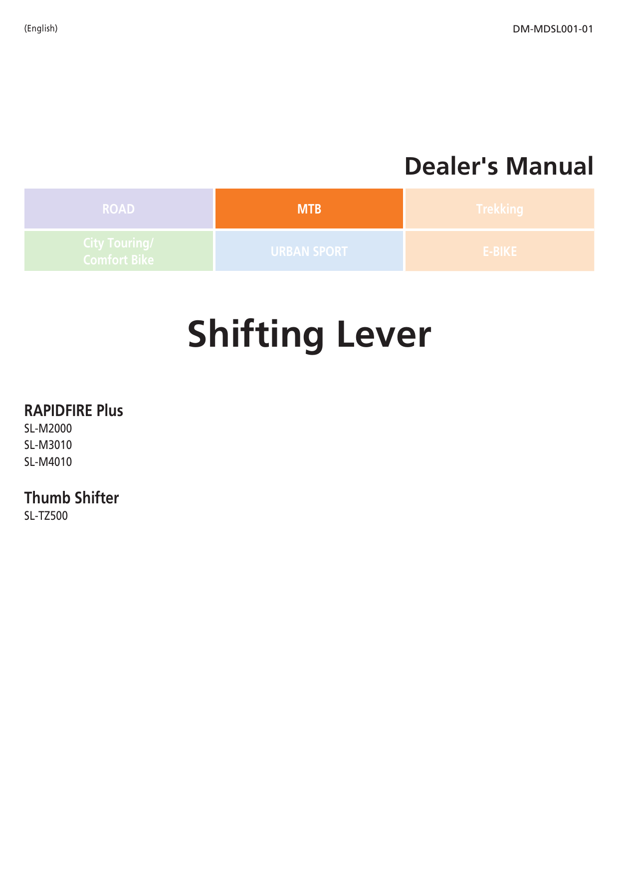 Shimano Sl M00 Sl M4010 Sl M3010 Sl Tz500 User Manual Manualzz