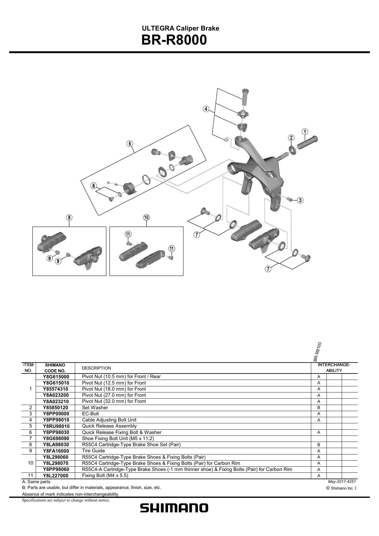 Shimano Br R8000 Rem Kaliper Exploded View Manualzz