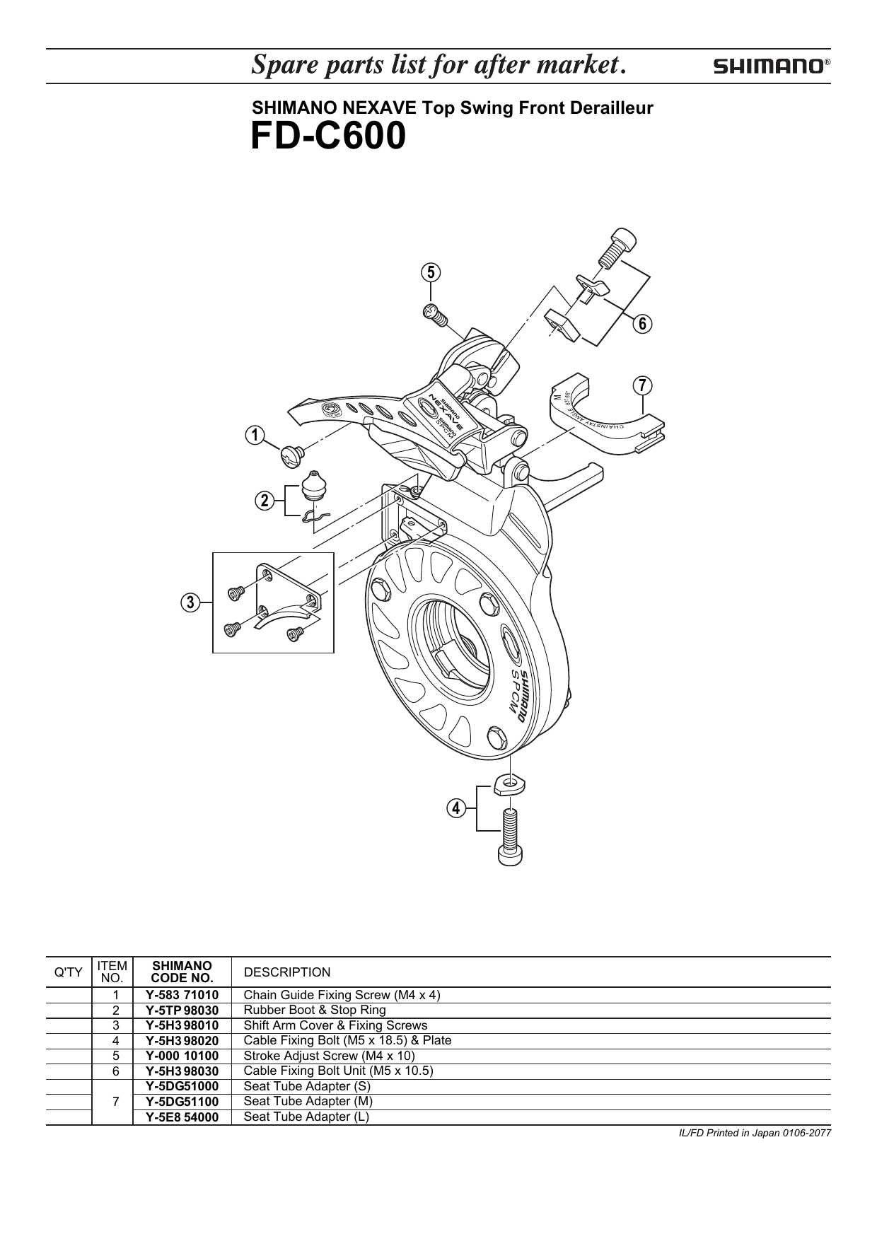 shimano nexave front derailleur adjustment