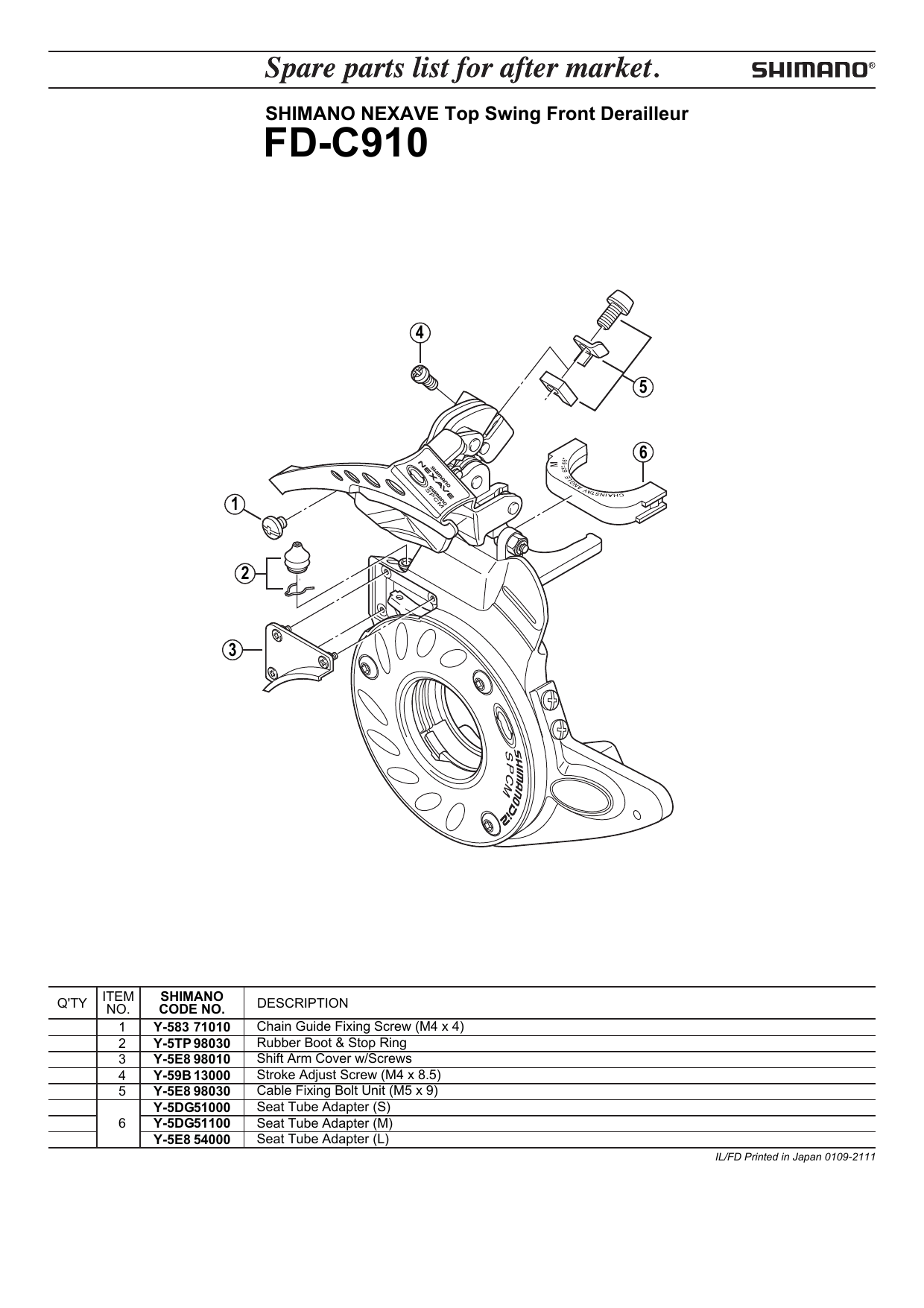 shimano nexave front derailleur adjustment