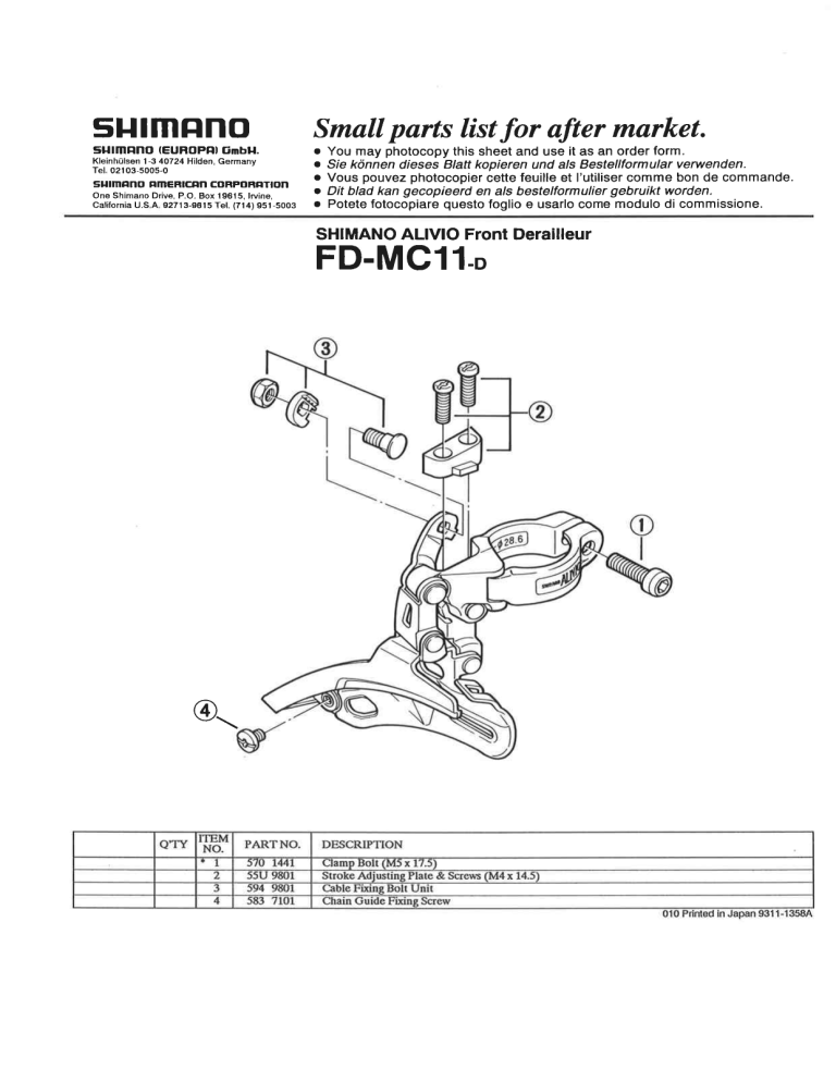 shimano alivio derailleur adjustment