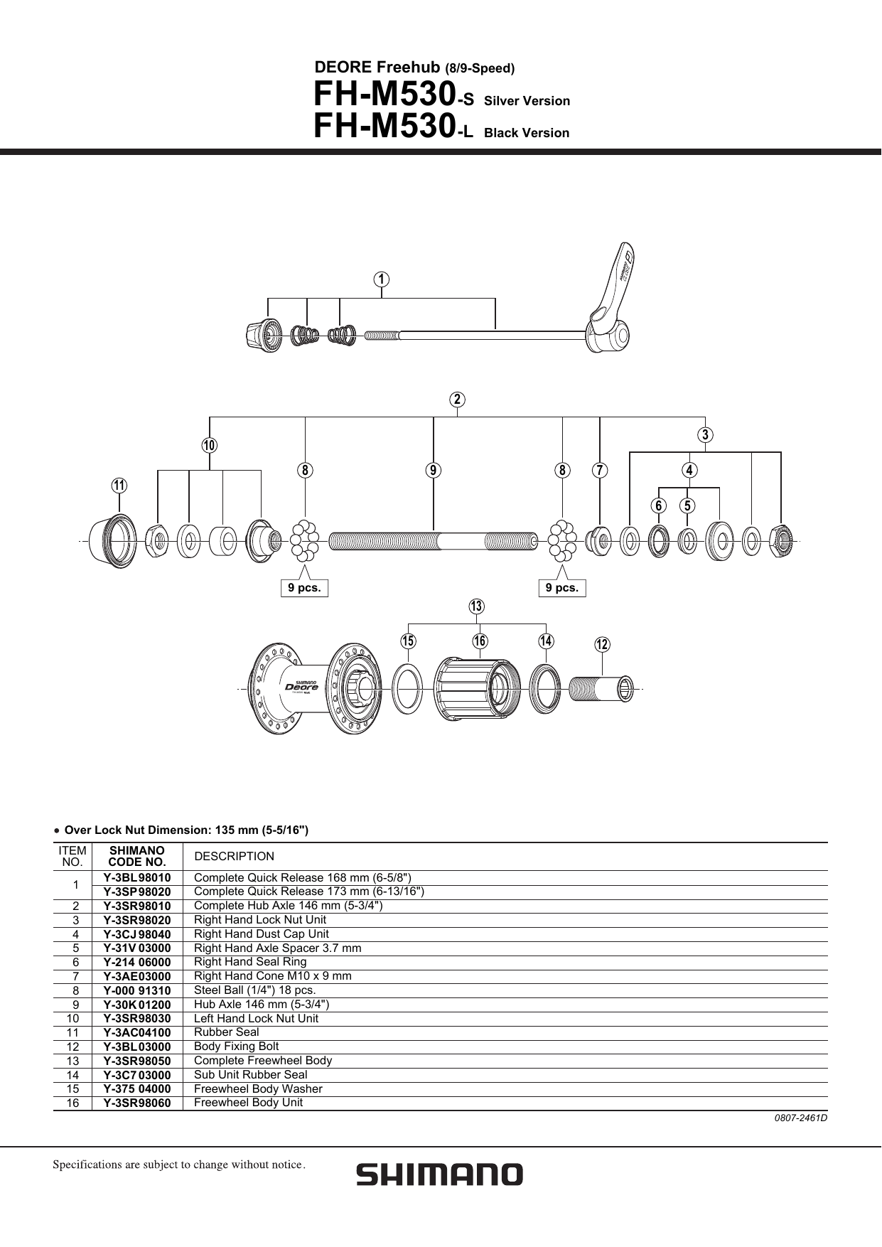 shimano rear hub exploded view