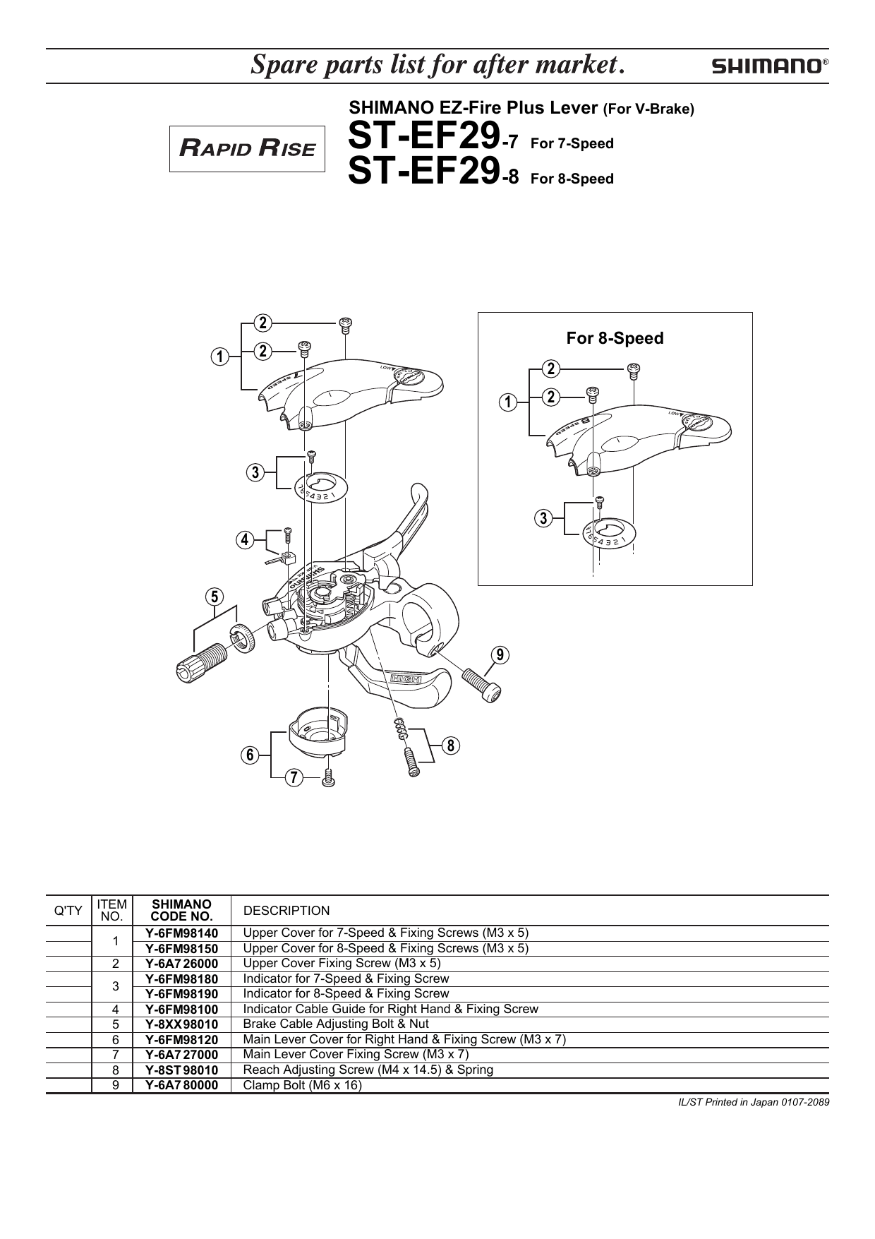 Shimano St Ef29 User Manual Manualzz