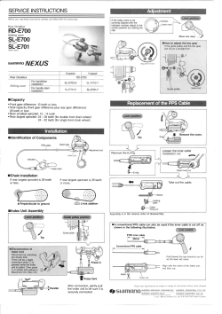 Shimano - Service Instructions Nexus RD-E700 Rear Derailleur scan 2