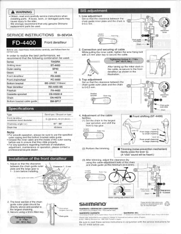 Shimano st 4400 manual new arrivals