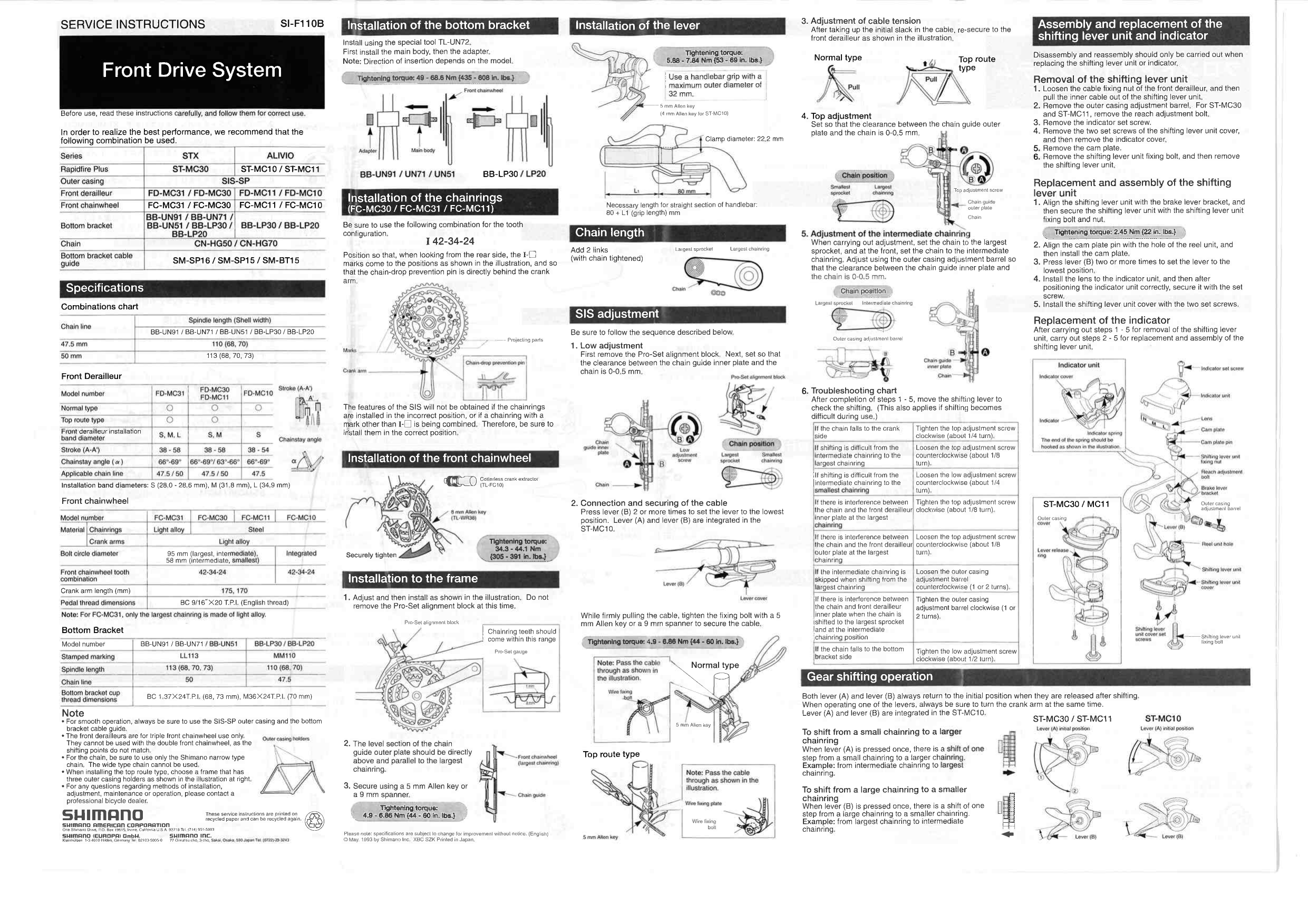 Shimano Fc Mc30 Fd Mc31 St Mc10 Fd Mc30 Fd Mc11 Fd Mc10 Fc Mc31 St Mc30 St Mc11 Fc Mc11 User Manual Manualzz