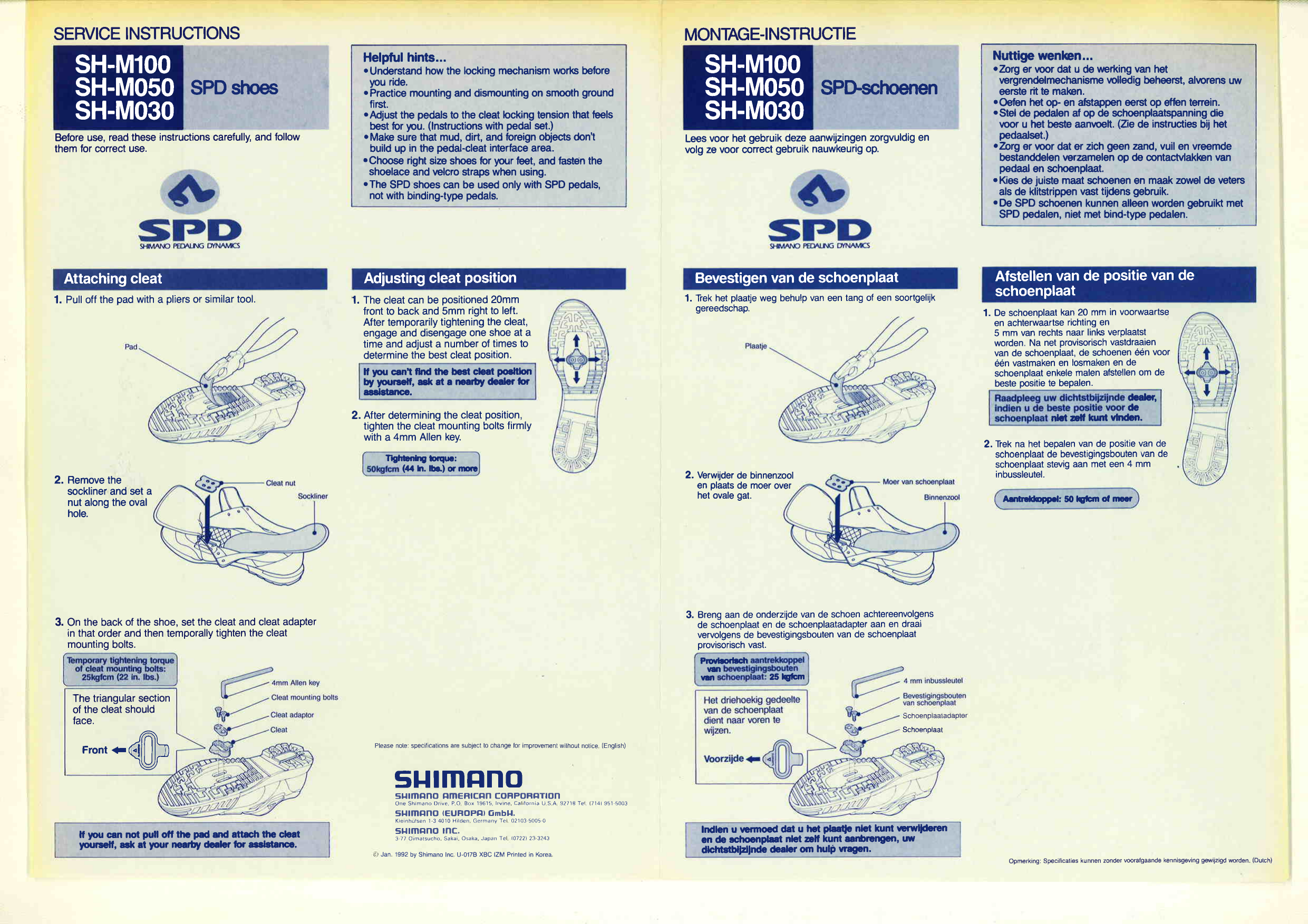 shimano cleat torque