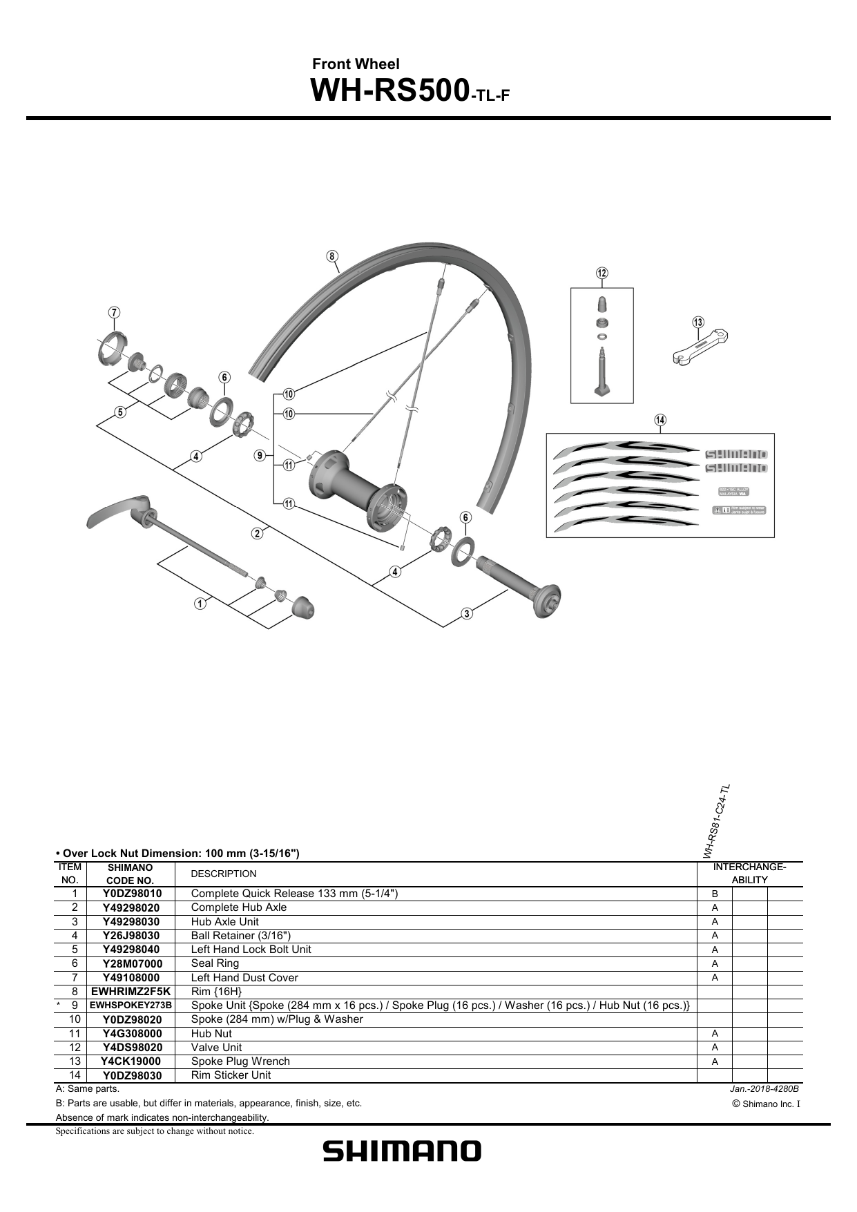 Shimano Wh Rs500 Tl User Manual Manualzz