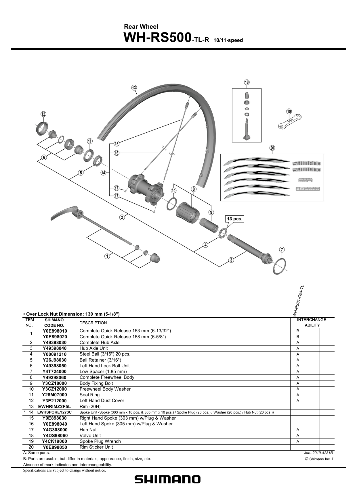 Shimano Wh Rs500 Tl User Manual Manualzz