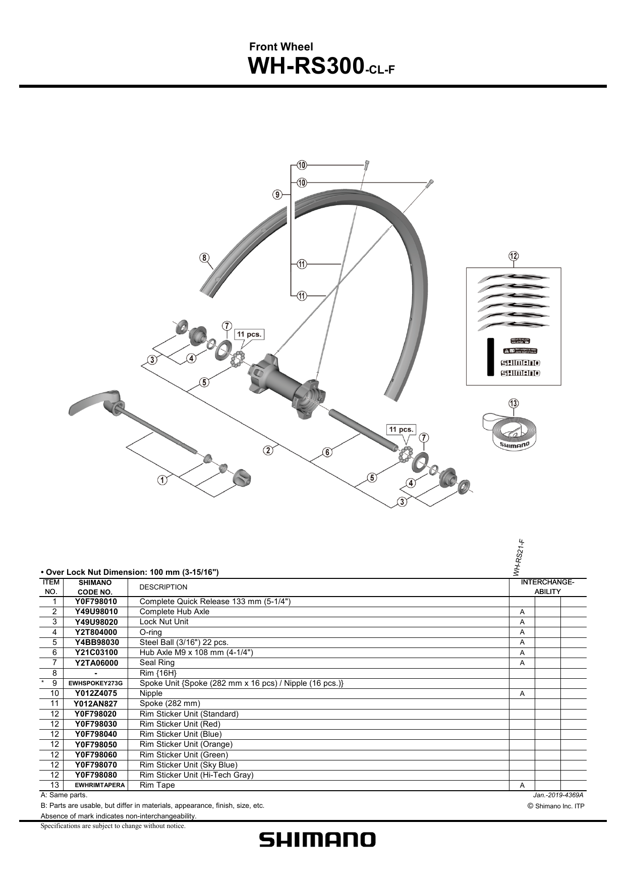 Shimano Wh Rs300 User Manual Manualzz