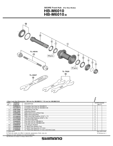 Shimano HB-M6010 Hub Depan (Rem Cakram 