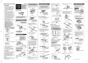Shimano SB-8S20 Schalthebel Benutzerhandbuch | Manualzz