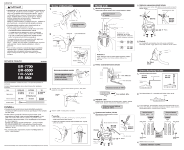 Shimano BR-7700 Strmeňová brzda Používateľská príručka | Manualzz