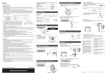 Shimano MF-TZ07 Kazetové ozubené koleso Používateľská príručka | Manualzz