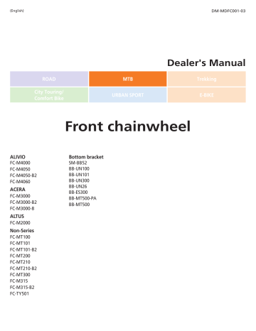 Installation Shimano Fc Mt101 Fc Mt300 Es300 Fc Mt100 Mt800 Pa Fc M315 Fc