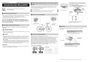 Shimano Sl S Schakelhendel Handleiding Manualzz