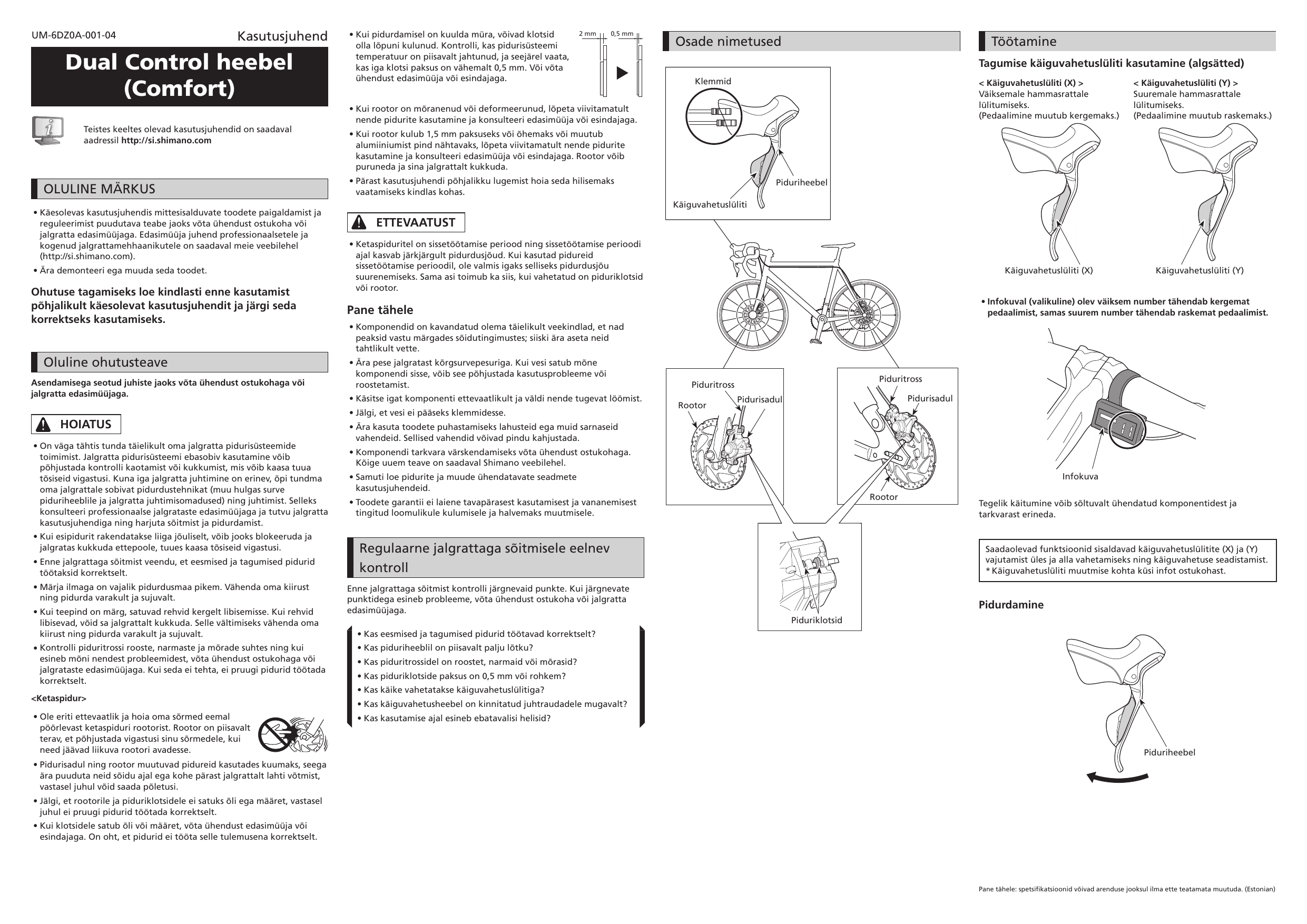 shimano st r7000 manual