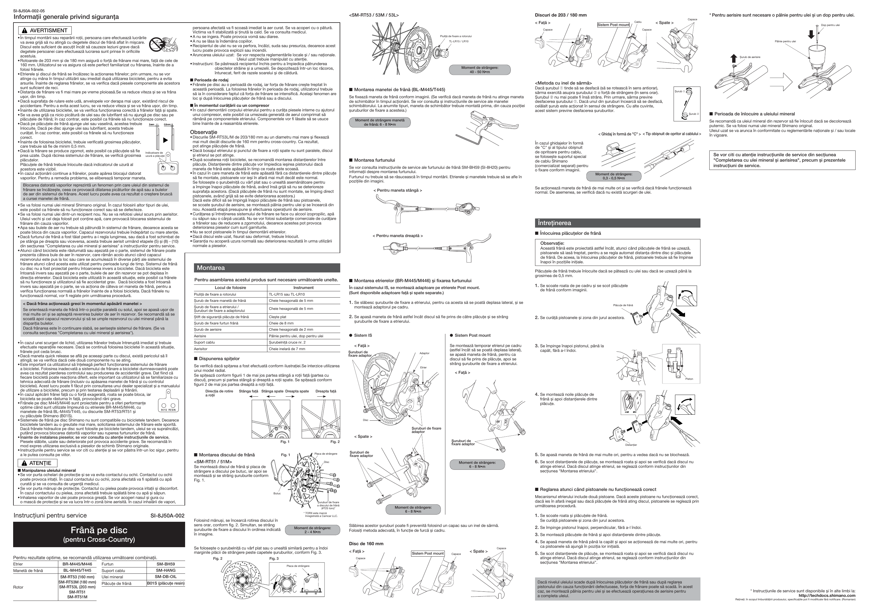 Shimano BR-M446, BR-M445 User manual | Manualzz