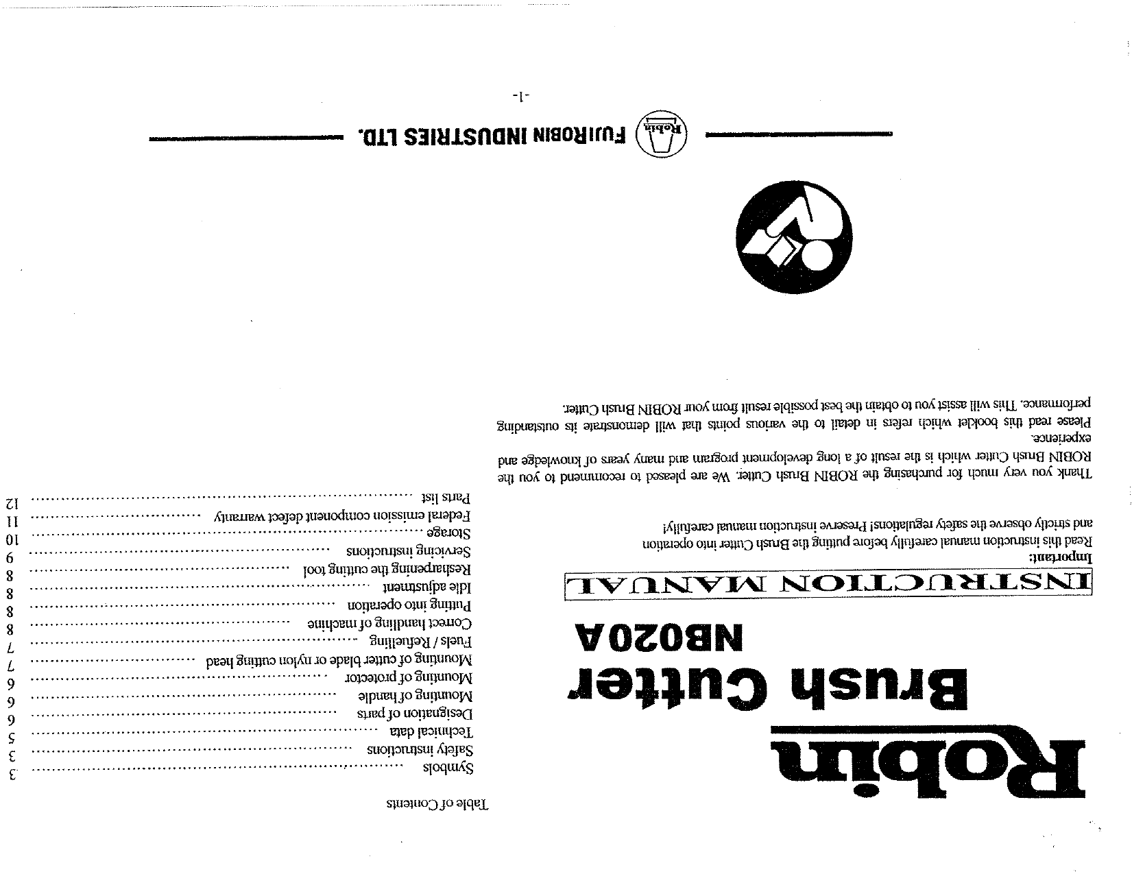 Robin Nb0a Owner S Manual Manualzz